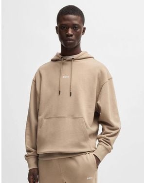 BOSS Logo Trims Tracksuit - Natural
