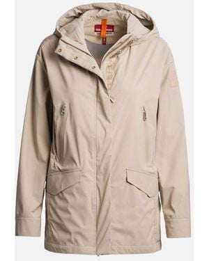 Parajumpers Long Cream Hooded Jacket - Natural