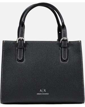 ARMANI EXCHANGE Elegant Plain Handbag - Black