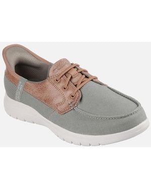 Skechers Ladies On The Go Flex Palmilla Boat Shoes - Grey