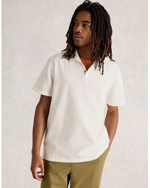 White Stuff Anderby Woven Polo Natural - White