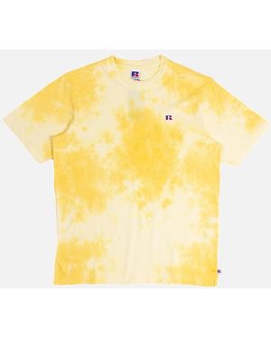 Russell Tie Dye Crew T-Shirt - Yellow