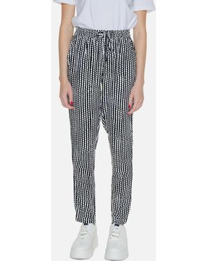 ONLY Geometric Pattern Trousers With Laces - Blue