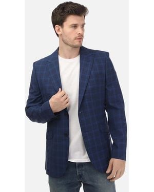 Ted Baker Apolloj Slim Fit Wool Silk Blazer Jacket - Blue