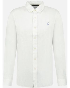 Polo Ralph Lauren Custom Fit Linen Shirt - White