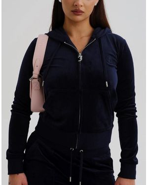Juicy Couture Robertson Classic Jacket Polyester Hooded Sweatshirt - Blue