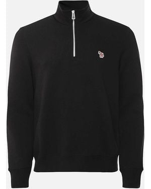Paul Smith Half-Zip Zebra Sweatshirt - Black