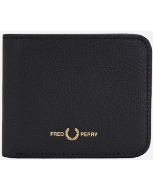 Fred Perry Tumbled Leather Wallet - Black