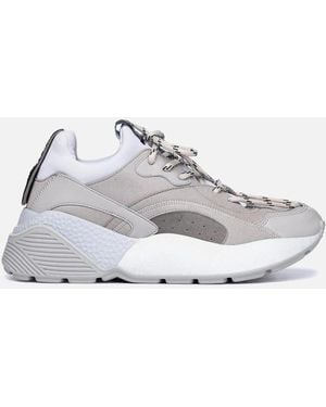 Stella McCartney Faux Leather Lace-Up Almond Toe Trainers - Metallic