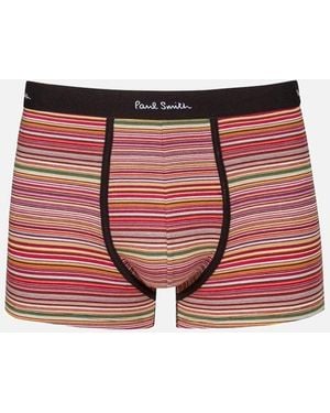 Paul Smith Signature Stripe Boxer Trunk, Multi - Red