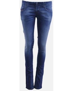 DIESEL Grupee Ne 0674Y Denim Jogg Jeans Slim Fit Skinny Sweat Pant - Blue
