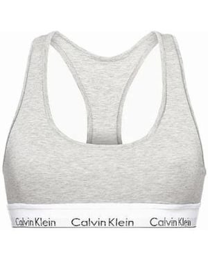 Calvin Klein Cotton Modal Blend Bra - White
