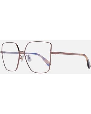 Max Mara Metal Square Frame Demo Glasses With-Filter And Branded - Brown
