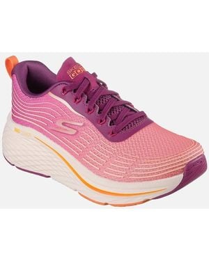 Skechers Performance Max Cushioning Elite 2.0 Alaura Textile Raspberry Trainers - Pink