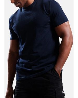 Weekend Offender Wotsb2X T Shirts Blank Crew Neck Short Sleeve Casual Tee - Blue