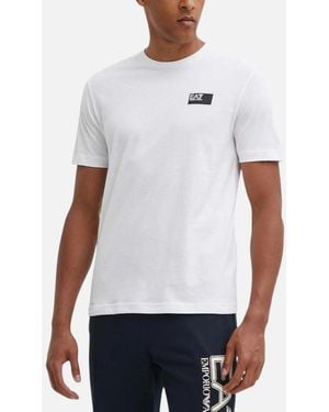 Armani Emporio Ea7 T Shirts Regular Fit Crew Neck Tee - White