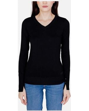 Guess 100% Cotton Jersey Top - Black