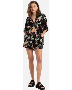 Roxy Lekeitio Break Beach Sweat Shorts - Black