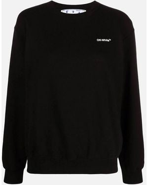 Off-White c/o Virgil Abloh Diag Stripe Crewneck Jumper - Black