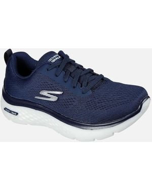 Skechers Gowalk Hyper Burst Lace Up Trainers Shoes - Blue