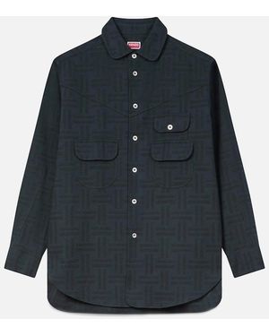 KENZO Weave Workwear Overshirt - Blue