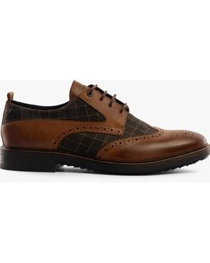 Base London London Nashville Shoes Tan/Check - Brown