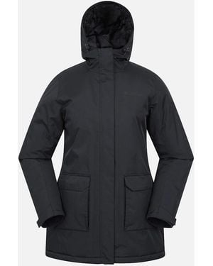 Mountain Warehouse Ladies Ranger Water Resistant Padded Parka - Blue