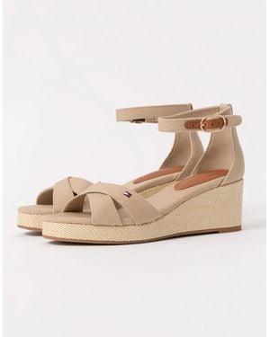 Tommy Hilfiger Criss-Cross Wedge Espadrille - Metallic