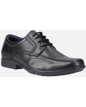 Pod Angus Leather Lace-Up Shoes - Black