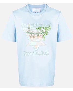 CASABLANCA Tennis Club Icon T-Shirt - Blue