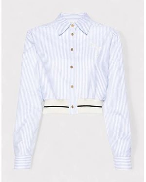 Palm Angels Tree Striped Shirt - White