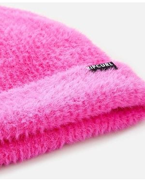Rip Curl Rip Curl Fuzzy Hat Beanie Wide Turn Up - Pink