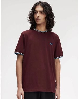 Fred Perry Twin Tipped T-Shirt - Red