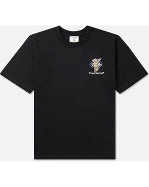 CASABLANCA Diamond Column Printed T-Shirt - Black
