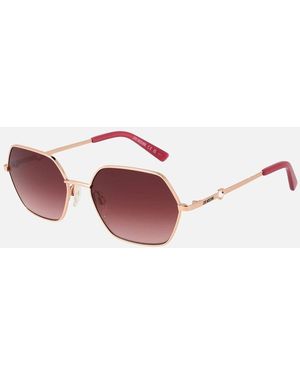 Love Moschino Square Metal Frame Gradient Sunglasses - Pink