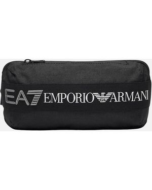 EA7 Graphic Tape Logo Sling Bag - Black