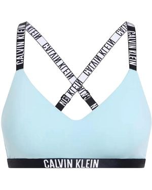 Calvin Klein Intense Power Lightly Lined Bralette, Ether - Blue