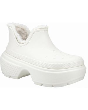 Crocs™ Stomp Shorty Thermoplastic Linen Boots - White