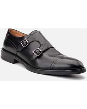 Base London London Taper Leather Double Monk Shoes - Black