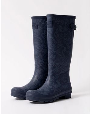 Joules Tall Printed Welly - Blue