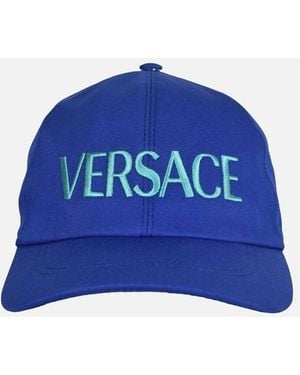 Versace Logo Baseball Cap, Royal - Blue