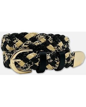 Nooki Design Serena Plaited Belt- Mix - Metallic