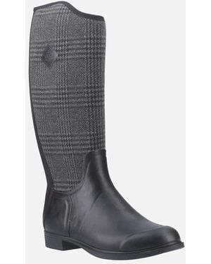 Muck Boot S Derby Tall Rubber /Plaid Winter Knee High Boots - Blue