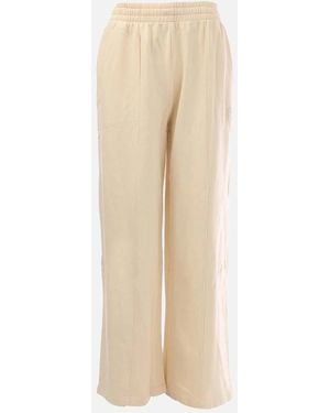Lacoste Wide Leg Badge Track Trousers - Natural