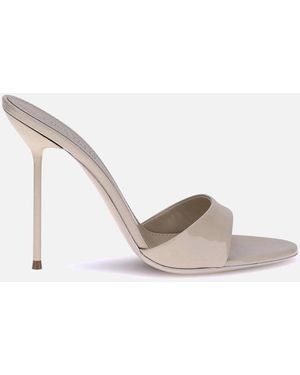 Paris Texas Lidia Leather Stiletto Heel Sandals - Natural