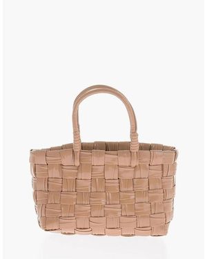 DSquared² Solid Colour Double Handle Handbag - Natural