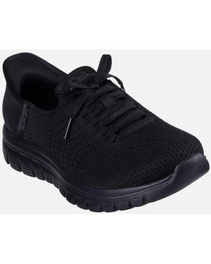 Skechers Graceful First Blush Textile Trainers - Black