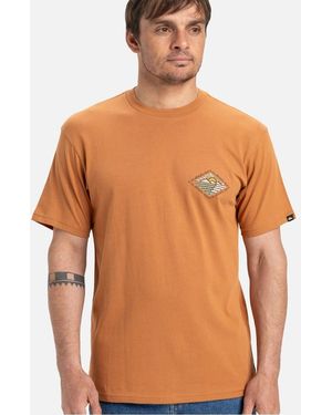 Quiksilver Evo Future Islands Short Sleeve T-Shirt - Brown