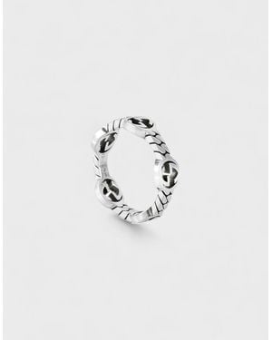 Gucci Interlocked G Ring 925 Sterling - Blue