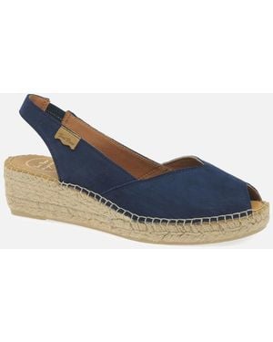 Toni Pons Bernia Wedge Heel Espadrille Sandals - Blue
